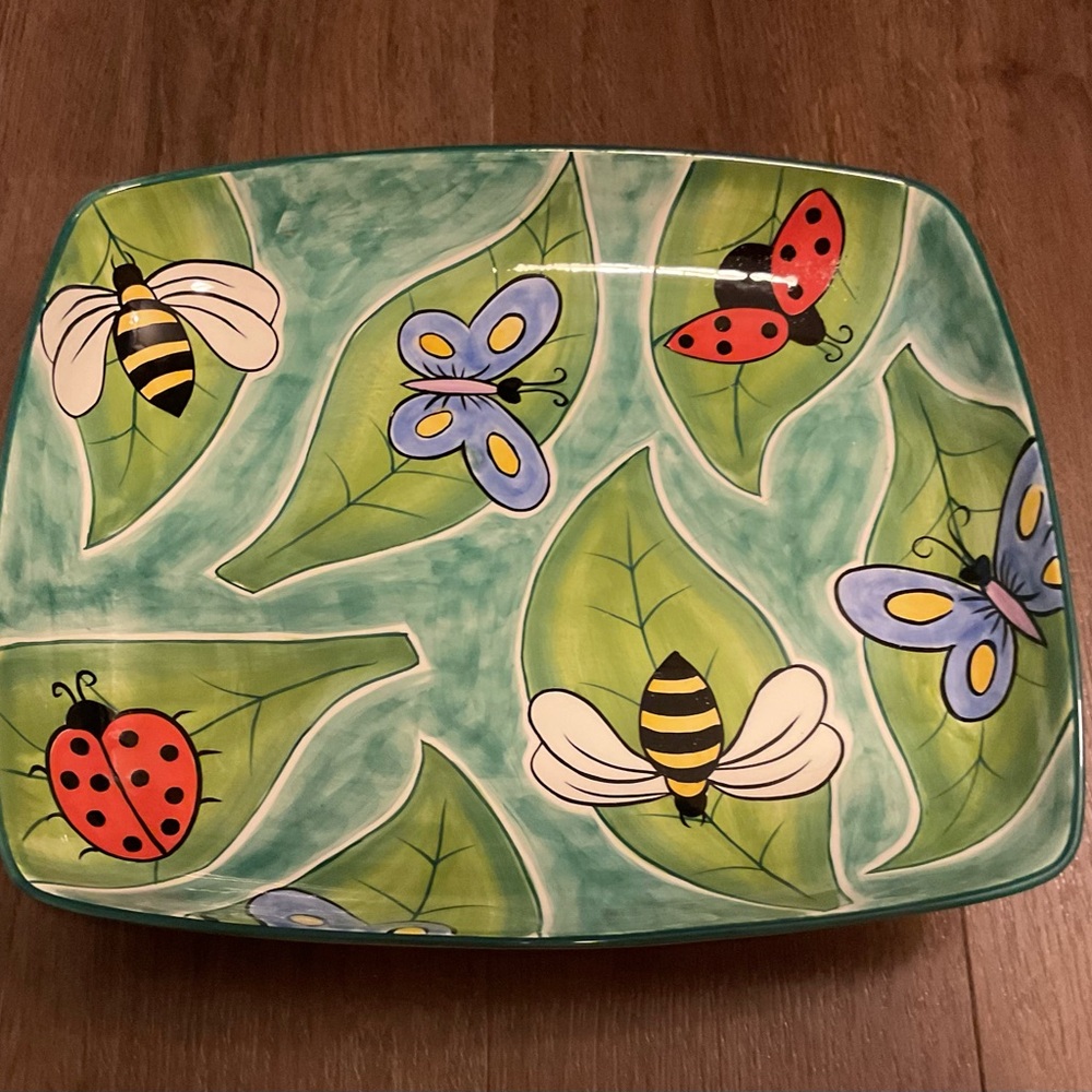 Large Serving Bowl 16”X13.5” Clay Art NWOT